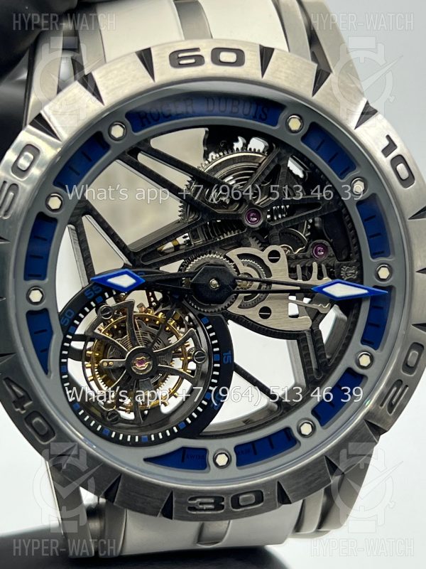 Товар Roger Dubuis Excalibur 45mm Flying Tourbillon White Blue Фото 3 - Roger Dubuis Excalibur 45mm Flying Tourbillon White Blue