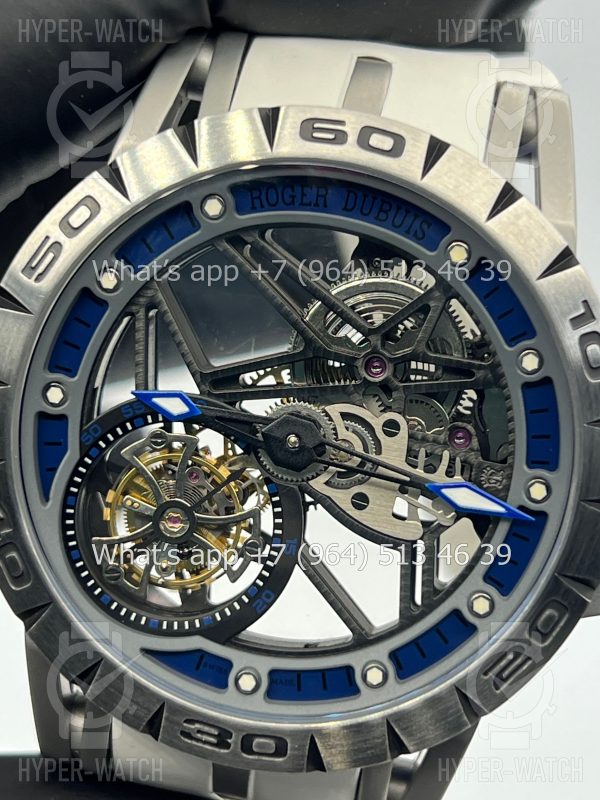 Товар Roger Dubuis Excalibur 45mm Flying Tourbillon White Blue Фото 4 - Roger Dubuis Excalibur 45mm Flying Tourbillon White Blue