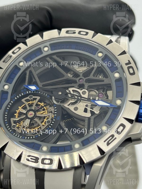 Товар Roger Dubuis Excalibur 45mm Flying Tourbillon White Blue Фото 5 - Roger Dubuis Excalibur 45mm Flying Tourbillon White Blue
