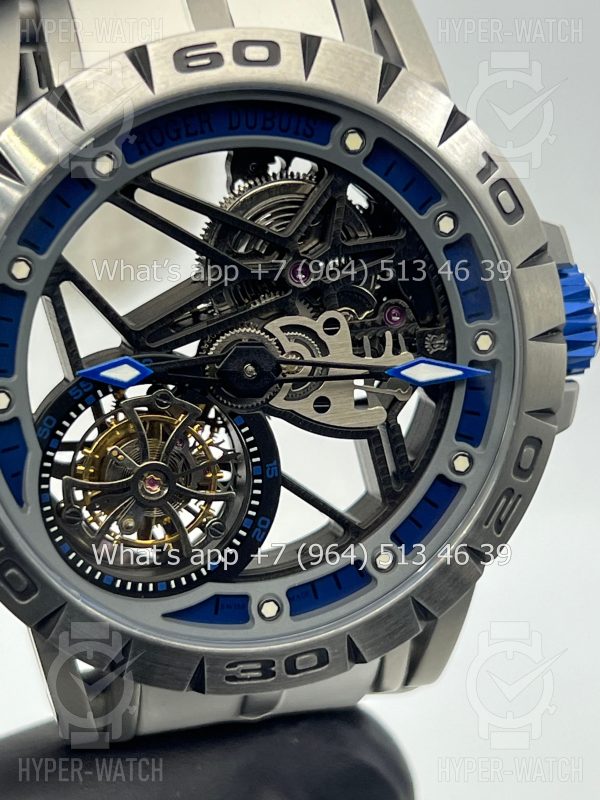 Товар Roger Dubuis Excalibur 45mm Flying Tourbillon White Blue Фото 7 - Roger Dubuis Excalibur 45mm Flying Tourbillon White Blue