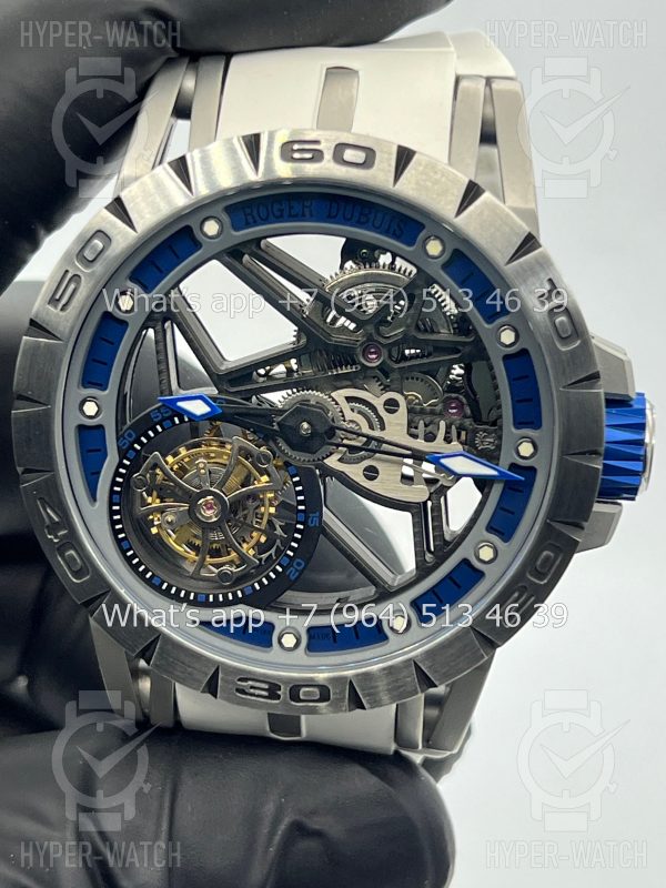 Товар Roger Dubuis Excalibur 45mm Flying Tourbillon White Blue Фото 9 - Roger Dubuis Excalibur 45mm Flying Tourbillon White Blue