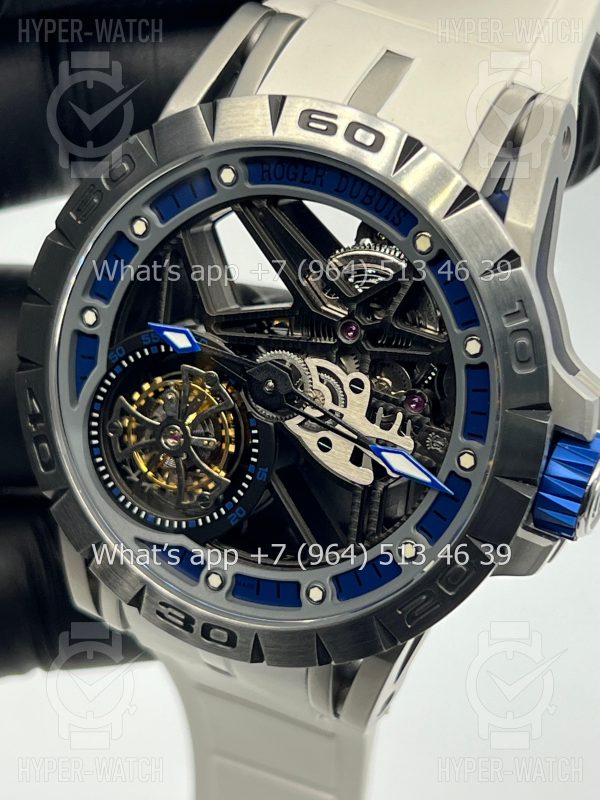 Товар Roger Dubuis Excalibur 45mm Flying Tourbillon White Blue Фото 12 - Roger Dubuis Excalibur 45mm Flying Tourbillon White Blue