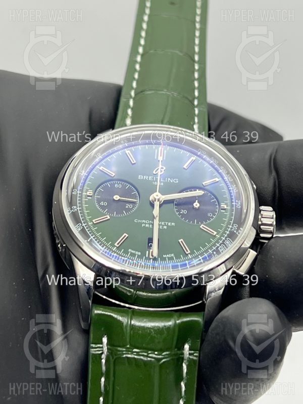 Фото 6 - Breitling Premier B01 42mm Bentley Green