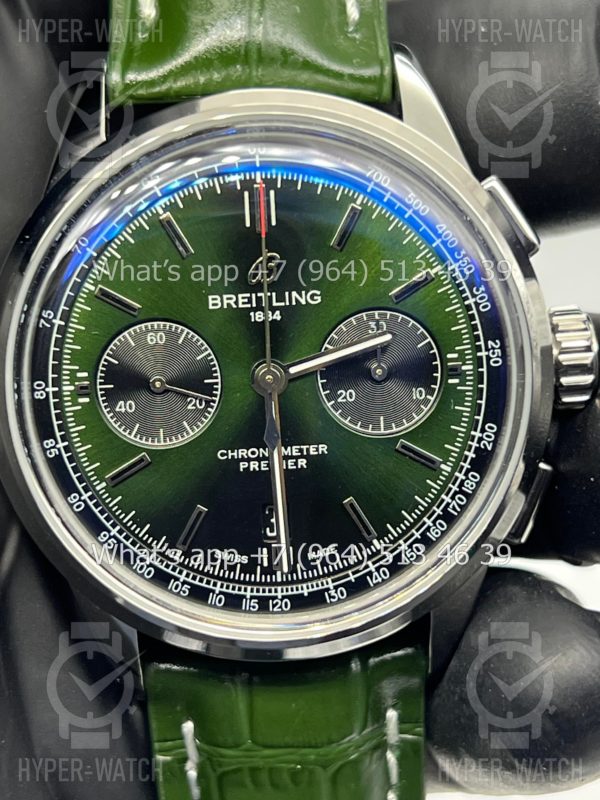Фото 8 - Breitling Premier B01 42mm Bentley Green