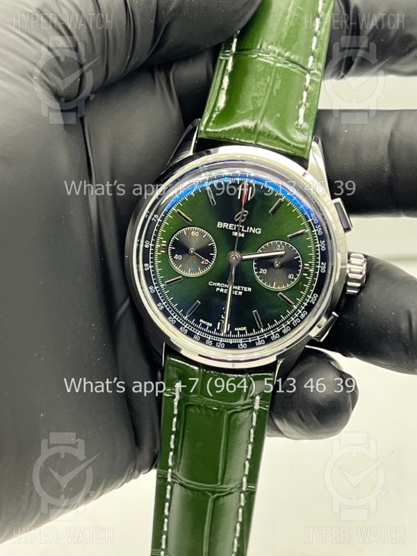 Фото 9 - Breitling Premier B01 42mm Bentley Green