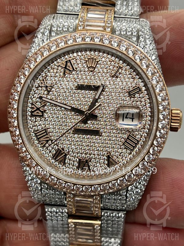 Товар Rolex Datejust 41mm 126300 Full Pave Rose Gold Фото 2 - Rolex Datejust 41mm 126300 Full Pave Rose Gold