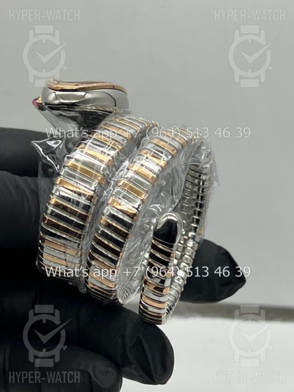 Фото 15 - Bvlgari Serpenti Tubogas 35mm Blue Rose Gold