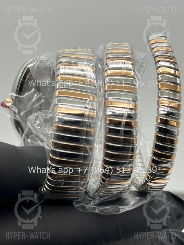 Фото 16 - Bvlgari Serpenti Tubogas 35mm Blue Rose Gold