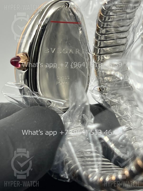 Фото 17 - Bvlgari Serpenti Tubogas 35mm Blue Rose Gold