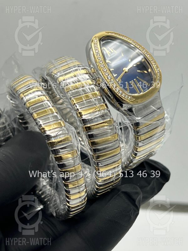 Фото 8 - Bvlgari Serpenti Tubogas 35mm Blue Yellow