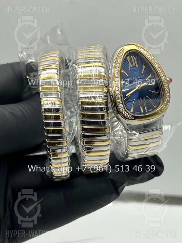 Фото 9 - Bvlgari Serpenti Tubogas 35mm Blue Yellow