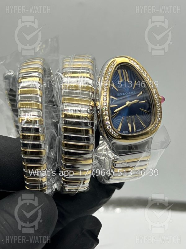 Фото 18 - Bvlgari Serpenti Tubogas 35mm Blue Yellow