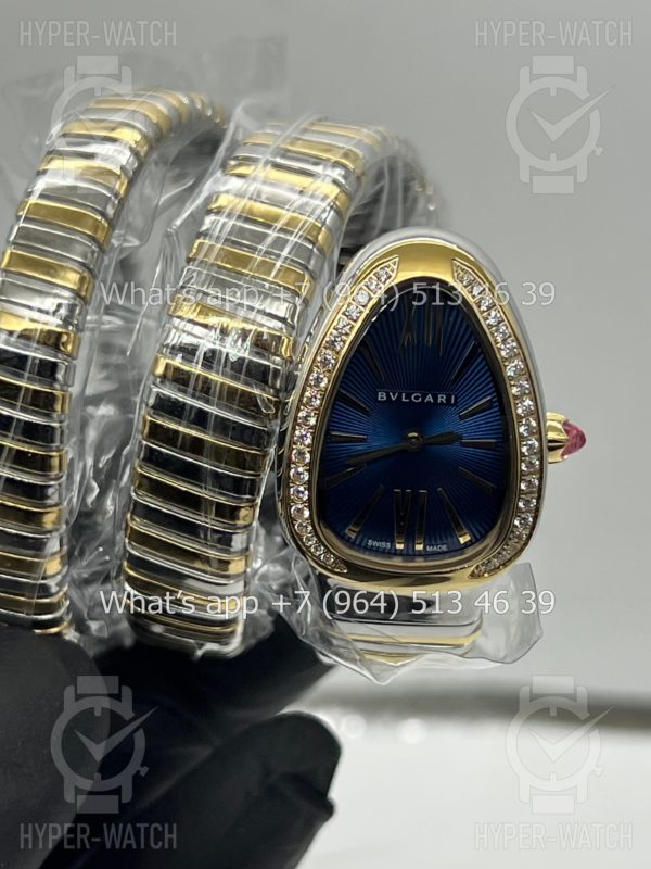 Фото 20 - Bvlgari Serpenti Tubogas 35mm Blue Yellow