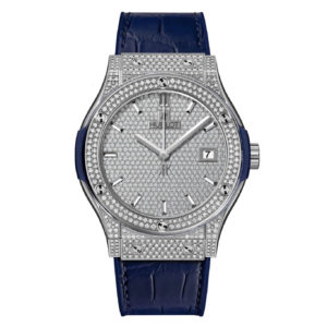 Фото 29 - Hublot Classic Fusion 42mm 565.NX.9010.LR Full Pave Blue