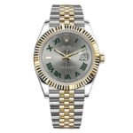 rolex-datejust-41-two-tone-yellow-gold-stainless-steel-grey-slate-roman-wimbledon-dial-fluted-bezel-jubilee-bracelet-ref-126333-859500