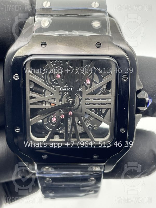Товар Cartier Santos de Cartier Skeleton 40mm Black Фото 2 - Cartier Santos de Cartier Skeleton 40mm Black
