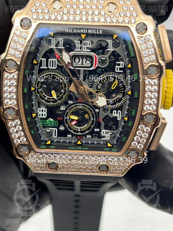 Товар Richard Mille RM 011-03 Diamond Gold Фото 2 - Richard Mille RM 011-03 Diamond Gold