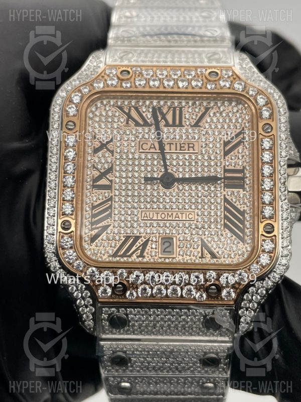 Фото 4 - Cartier Santos de Cartier 40mm Diamond