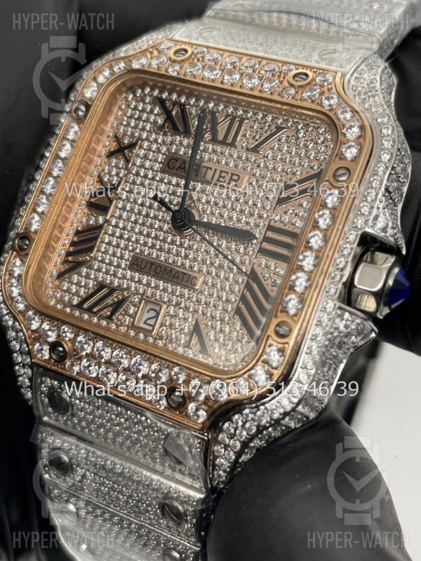 Фото 6 - Cartier Santos de Cartier 40mm Diamond