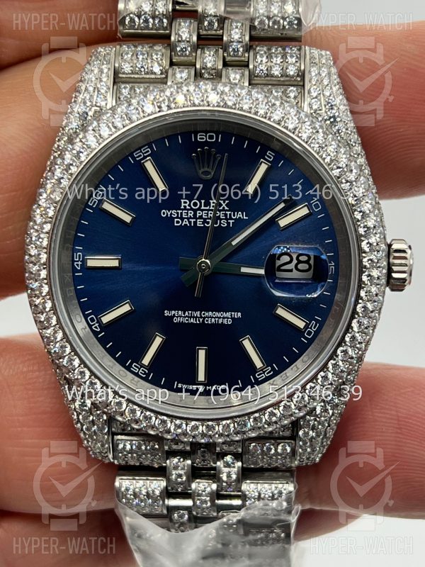 Товар Rolex Datejust 41mm 126334 Full Pave Blue Фото 2 - Rolex Datejust 41mm 126334 Full Pave Blue