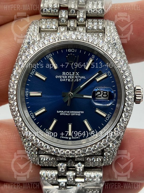 Товар Rolex Datejust 41mm 126334 Full Pave Blue Фото 3 - Rolex Datejust 41mm 126334 Full Pave Blue