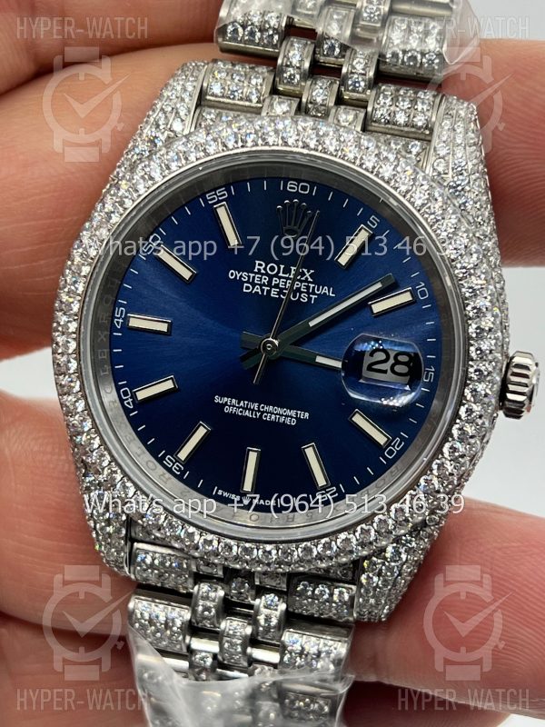 Товар Rolex Datejust 41mm 126334 Full Pave Blue Фото 4 - Rolex Datejust 41mm 126334 Full Pave Blue