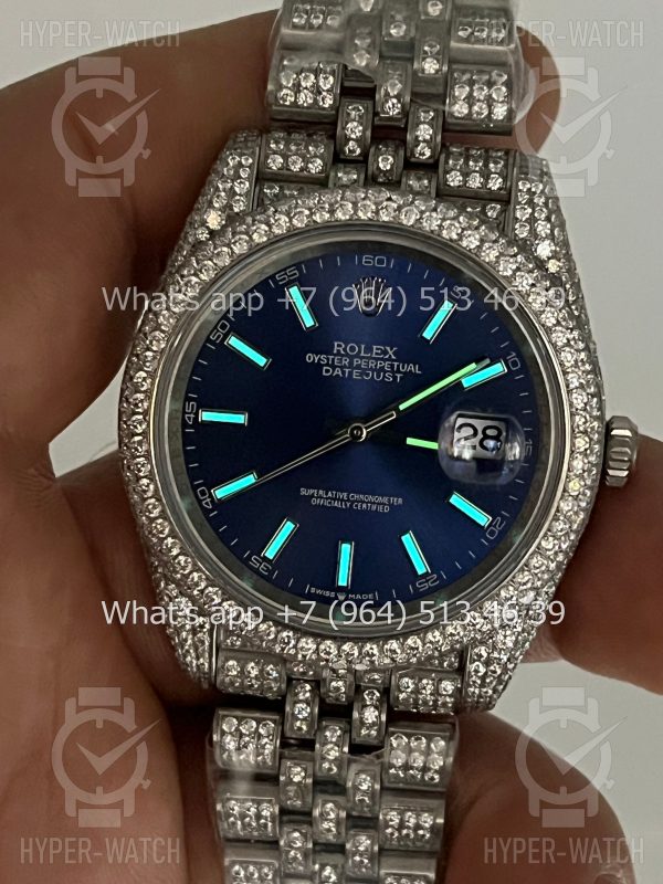 Товар Rolex Datejust 41mm 126334 Full Pave Blue Фото 12 - Rolex Datejust 41mm 126334 Full Pave Blue