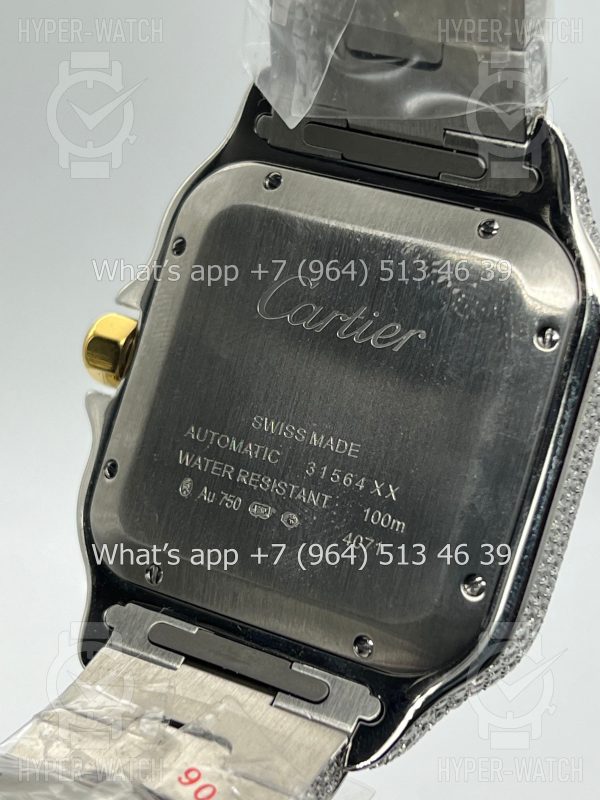 Товар Cartier Santos de Cartier 40mm Diamond Dial Steel Фото 19 - Cartier Santos de Cartier 40mm Diamond Dial Steel
