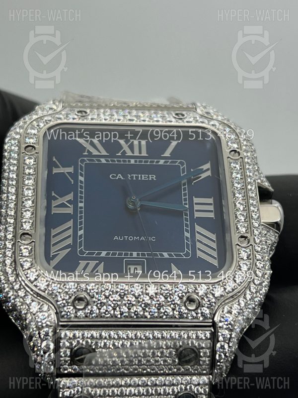 Фото 3 - Cartier Santos de Cartier 40mm Diamond Blue