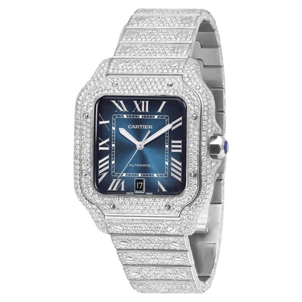 Фото 1 - Cartier Santos de Cartier 40mm Diamond Blue