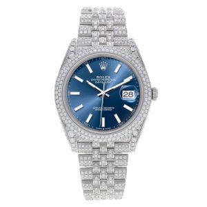 Фото 58 - Rolex Datejust 41mm 126334 Full Pave Blue