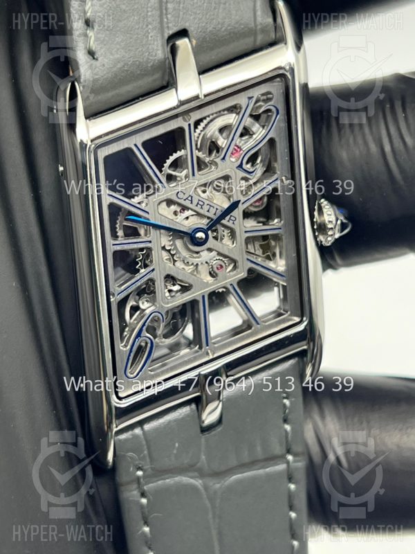 Фото 7 - Cartier Prive Tank Asymetrique Skeleton Steel