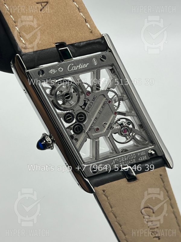 Фото 19 - Cartier Prive Tank Asymetrique Skeleton Steel