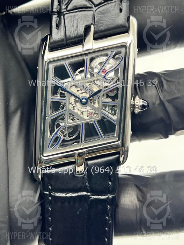 Товар Cartier Prive Tank Asymetrique Skeleton Black Фото 2 - Cartier Prive Tank Asymetrique Skeleton Black