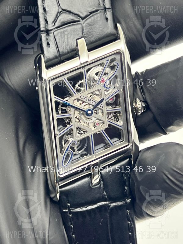 Товар Cartier Prive Tank Asymetrique Skeleton Black Фото 6 - Cartier Prive Tank Asymetrique Skeleton Black