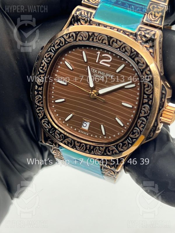 Фото 5 - Patek Philippe Nautilus 40mm Engraved Art 6761
