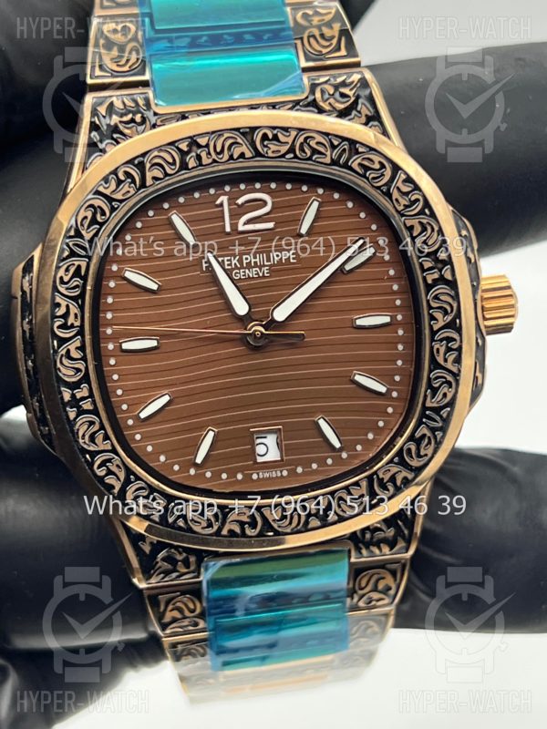 Фото 6 - Patek Philippe Nautilus 40mm Engraved Art 6761