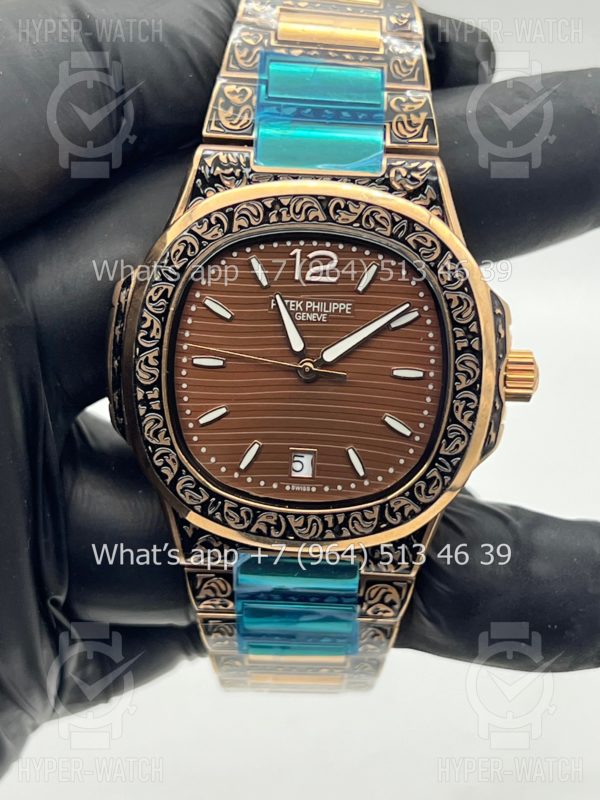 Фото 7 - Patek Philippe Nautilus 40mm Engraved Art 6761