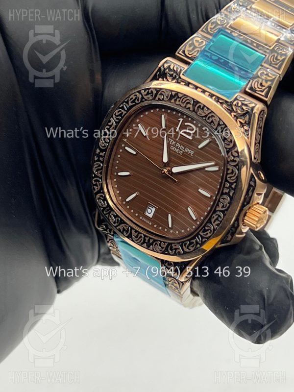Фото 9 - Patek Philippe Nautilus 40mm Engraved Art 6761