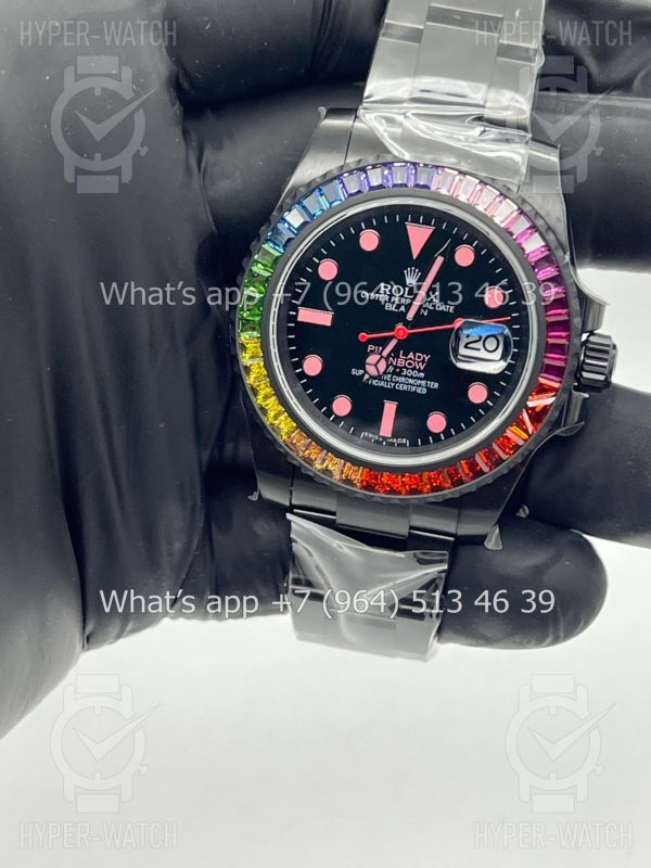 Фото 5 - Rolex Submariner 40mm Blaken Pink Lady 126610