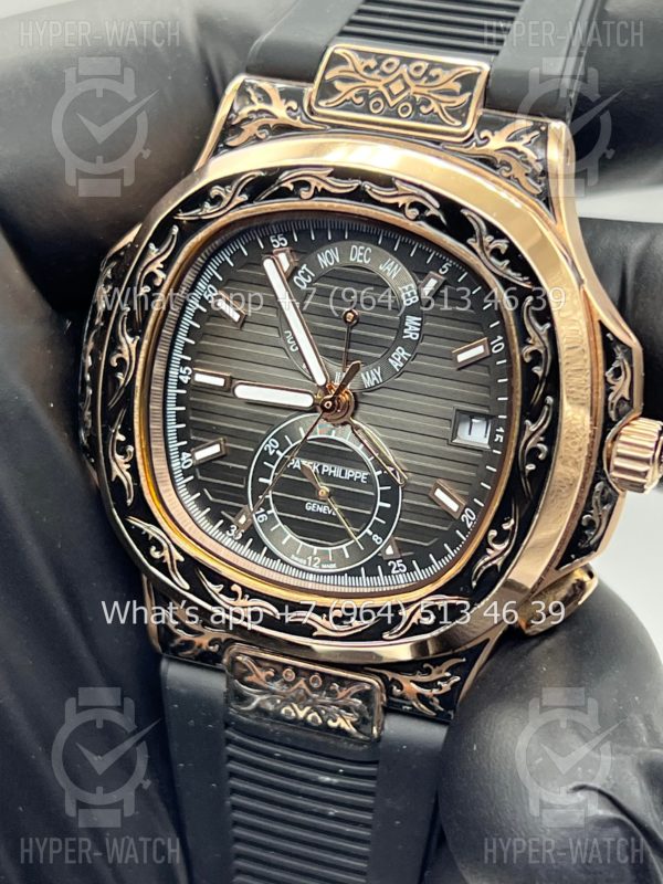 Товар Patek Philippe Nautilus 44mm Engraved Art 6755 Фото 7 - Patek Philippe Nautilus 44mm Engraved Art 6755