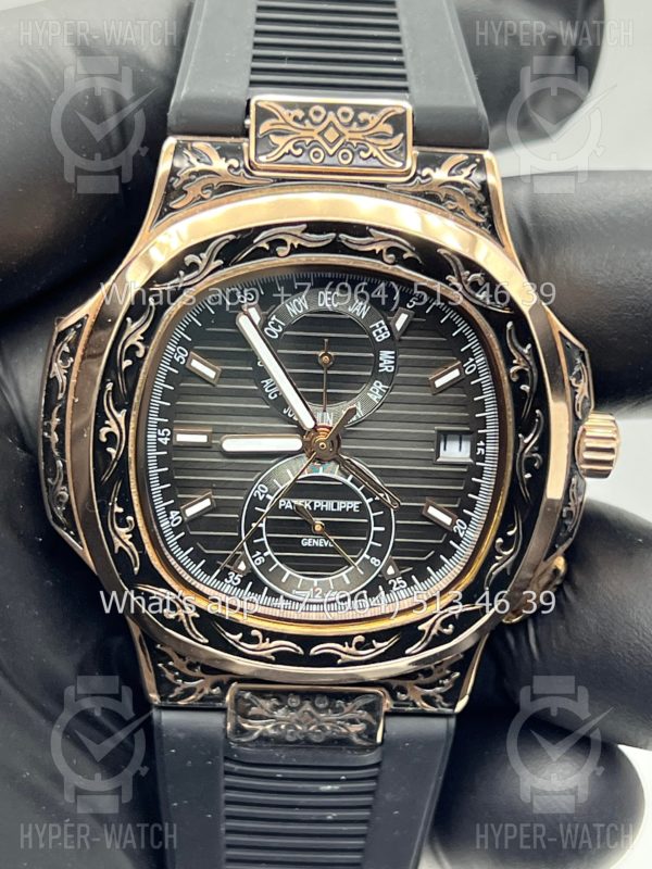 Товар Patek Philippe Nautilus 44mm Engraved Art 6755 Фото 8 - Patek Philippe Nautilus 44mm Engraved Art 6755