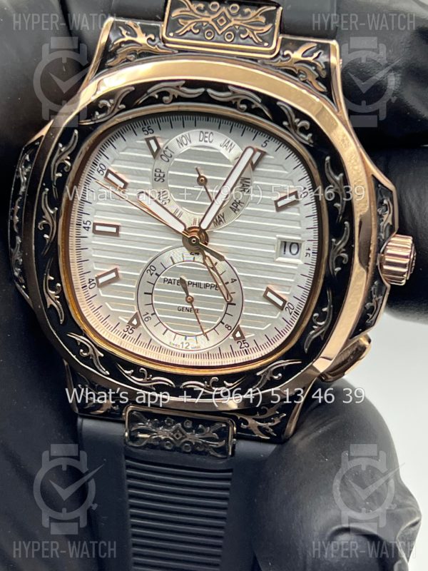 Товар Patek Philippe Nautilus 44mm Engraved Art 6756 Фото 2 - Patek Philippe Nautilus 44mm Engraved Art 6756