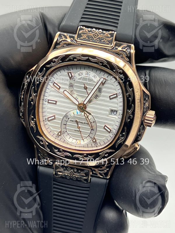 Товар Patek Philippe Nautilus 44mm Engraved Art 6756 Фото 10 - Patek Philippe Nautilus 44mm Engraved Art 6756