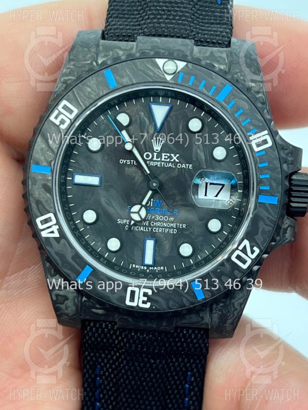 Товар Rolex Submariner 40mm Carbon DIW Black Blue Фото 2 - Rolex Submariner 40mm Carbon DIW Black Blue