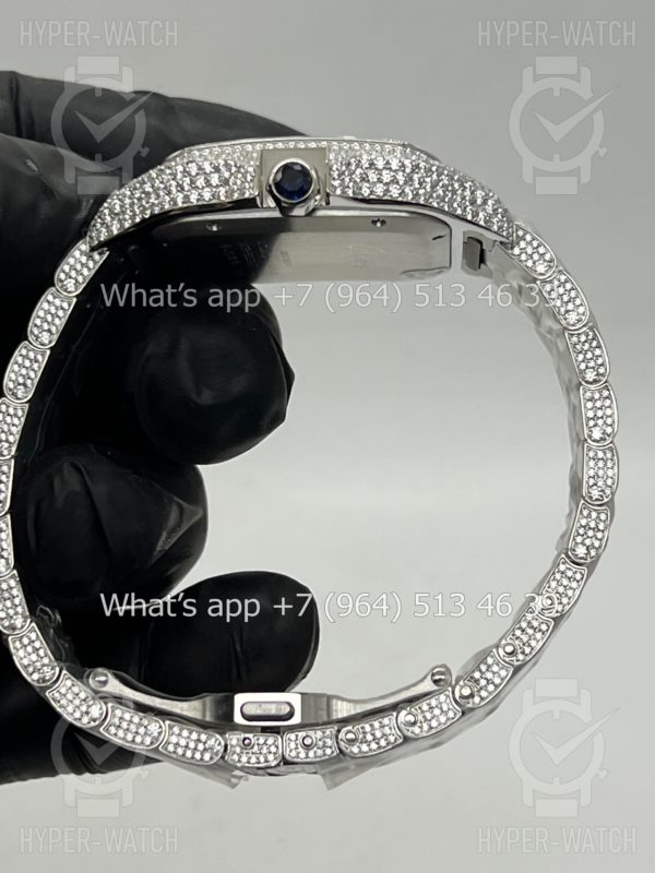 Фото 16 - Cartier Santos de Cartier 40mm Diamond Steel Art 7619