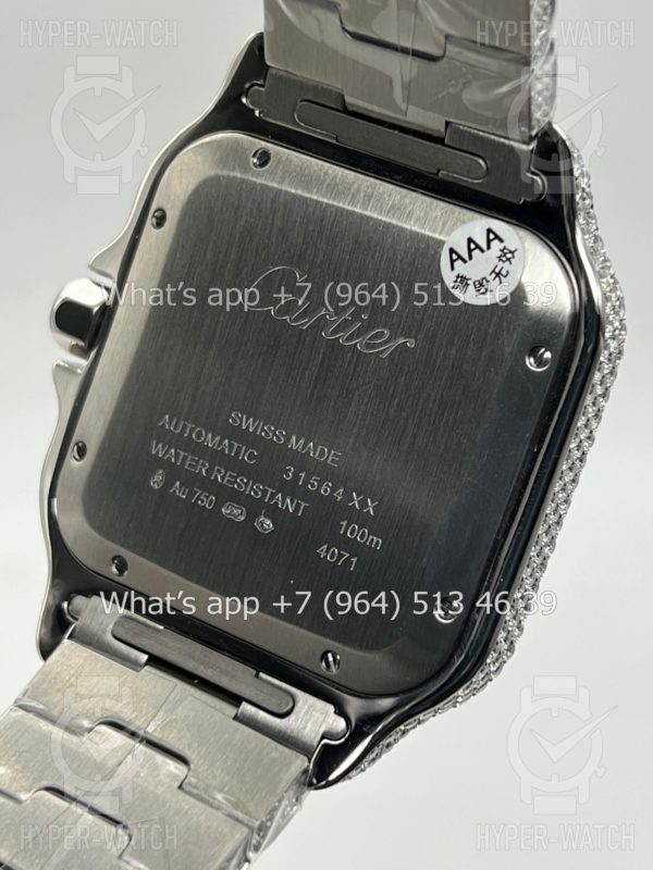 Фото 22 - Cartier Santos de Cartier 40mm Diamond Steel Art 7619