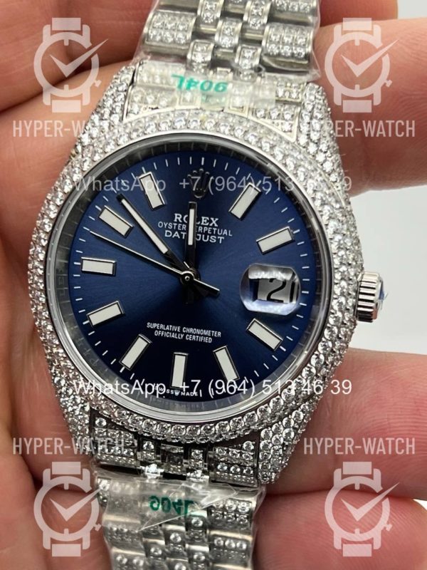 Фото 2 - Rolex Datejust 41mm 126334 Full Pave Blue Steel