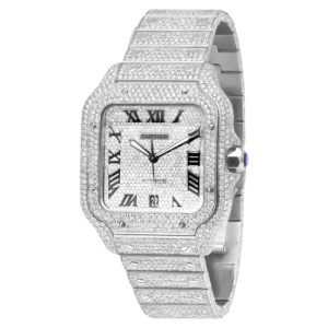 Фото 44 - Cartier Santos de Cartier 40mm Diamond Steel Art 7619
