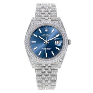 Фото 85 - Rolex Datejust 41mm 126334 Full Pave Blue Steel